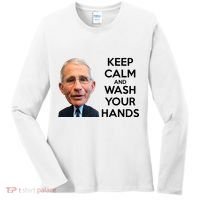 Dr Fauci Keep Calm And Wash Your Hands Women's Long Sleeve Shirt thumb 0