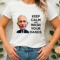 Dr Fauci Keep Calm And Wash Your Hands Women's T-Shirt thumb 2