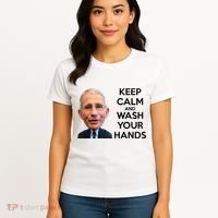 Dr Fauci Keep Calm And Wash Your Hands Women's T-Shirt thumb 4