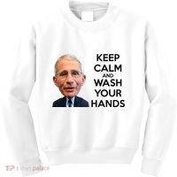 Dr Fauci Keep Calm And Wash Your Hands Kids Sweatshirt thumb 0