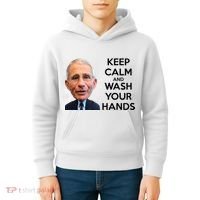 Dr Fauci Keep Calm And Wash Your Hands Kids Hoodie thumb 4