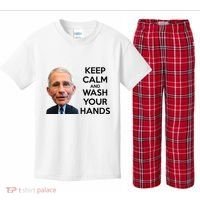 Dr Fauci Keep Calm And Wash Your Hands Kids Plaid Pajama Set thumb 0