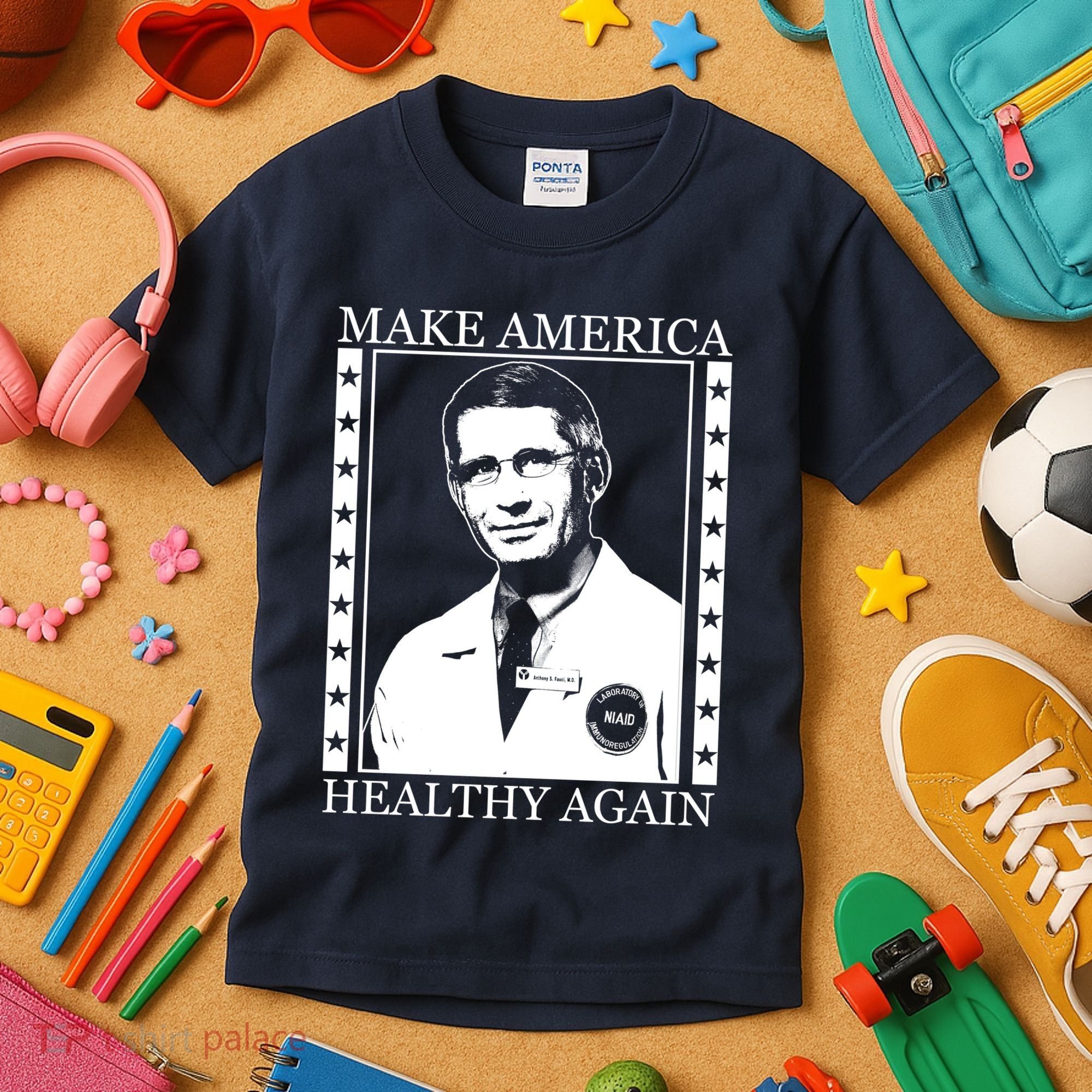 Dr Fauci Make America Healthy Again Kids T-Shirt