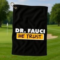 Dr Fauci We Trust Golf Towel thumb 1
