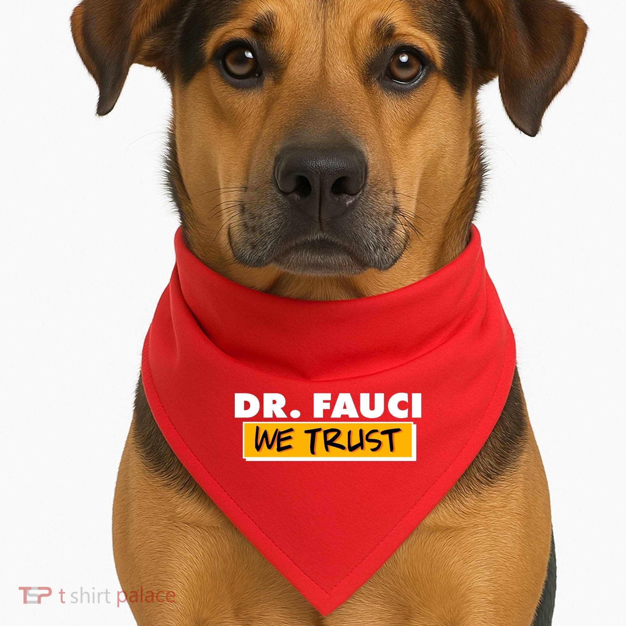Dr Fauci We Trust USA-Made Doggie Bandana