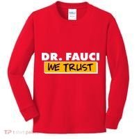 Dr Fauci We Trust Kids Long Sleeve Shirt thumb 0