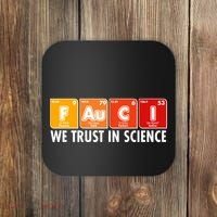 Dr Fauci We Trust In Science Periodical Table Elements Coaster thumb 0