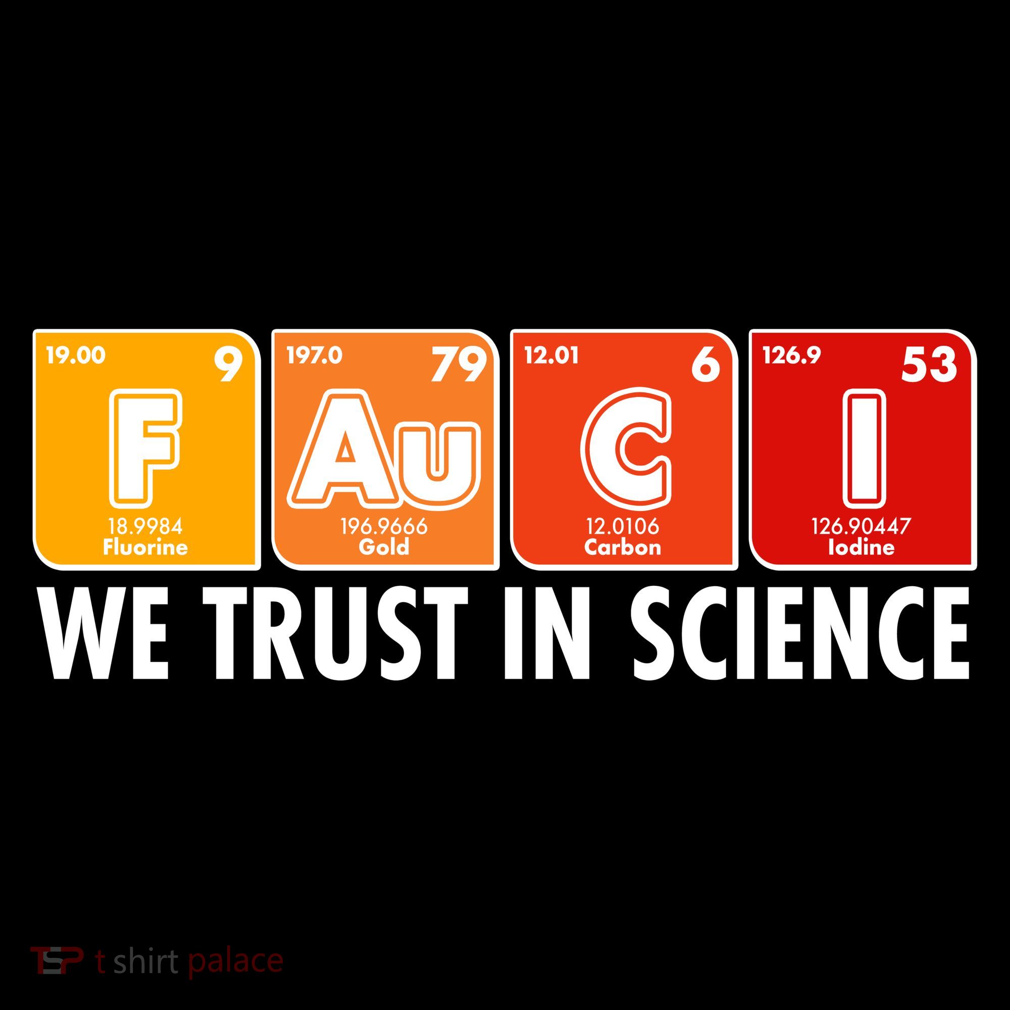 Dr Fauci We Trust In Science Periodical Table Elements Coaster