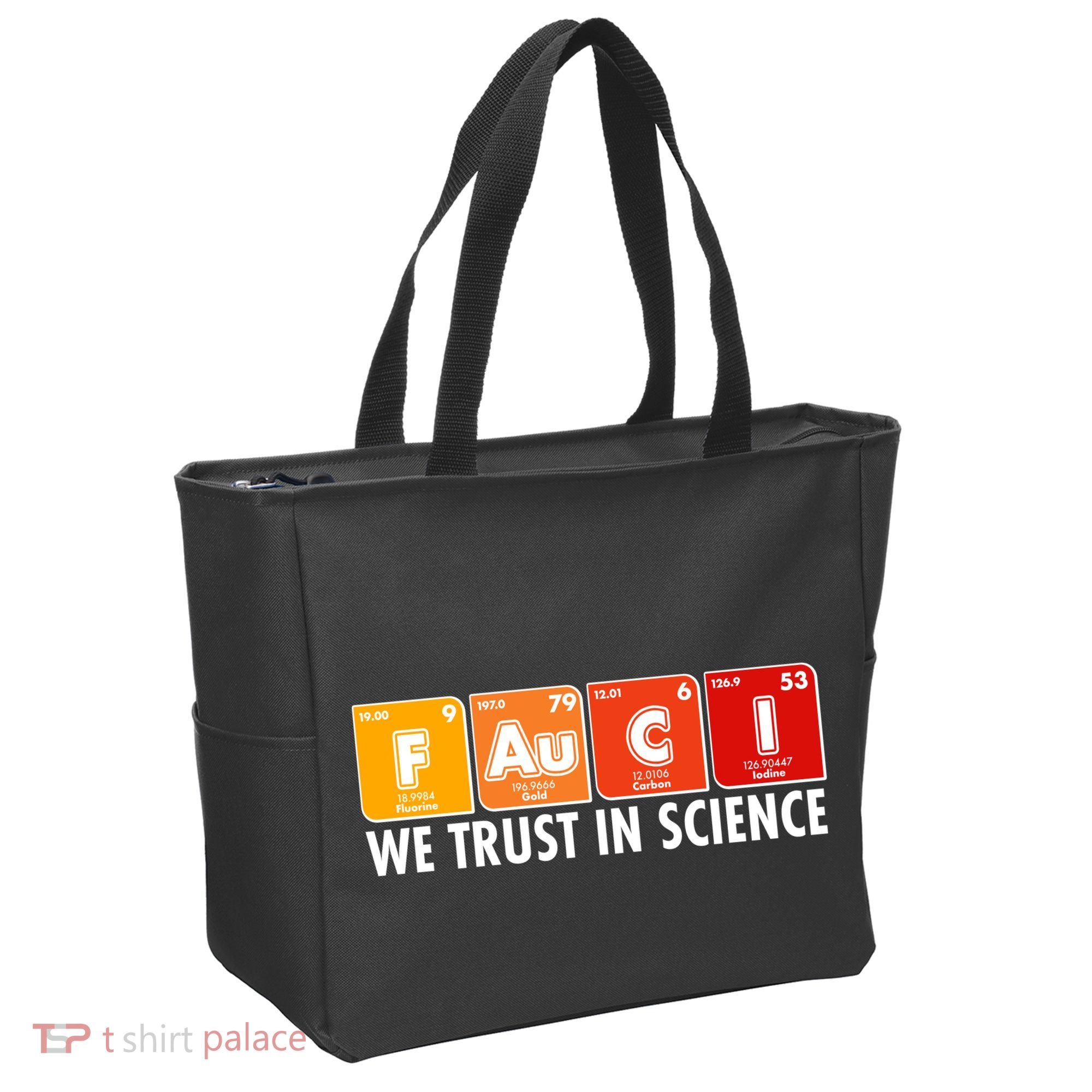 Dr Fauci We Trust In Science Periodical Table Elements Tote Bag
