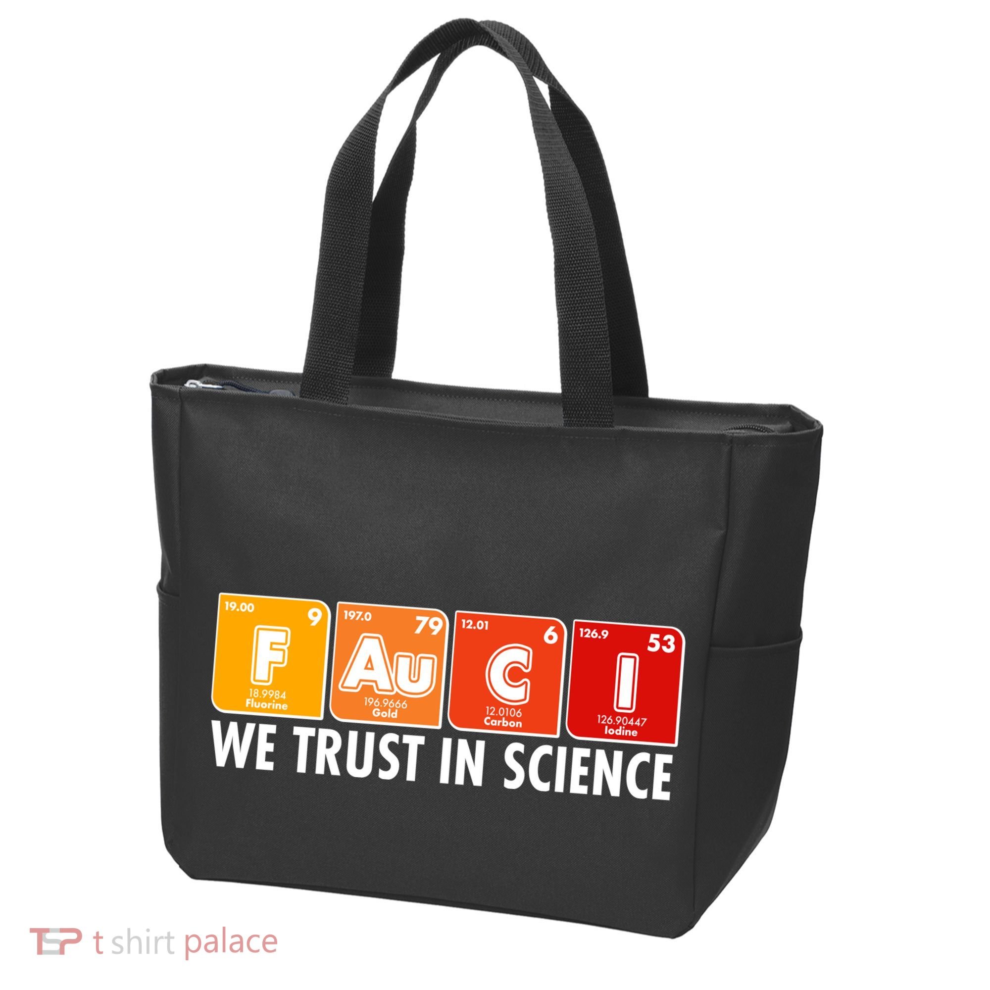 Dr Fauci We Trust In Science Periodical Table Elements Tote Bag