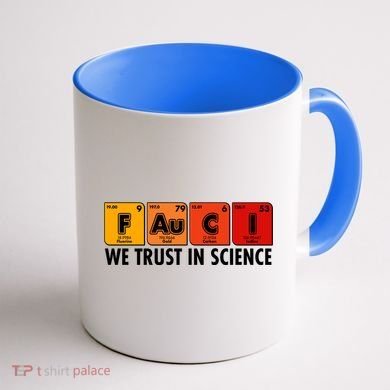 Dr Fauci We Trust In Science Periodical Table Elements Coffee Mug back