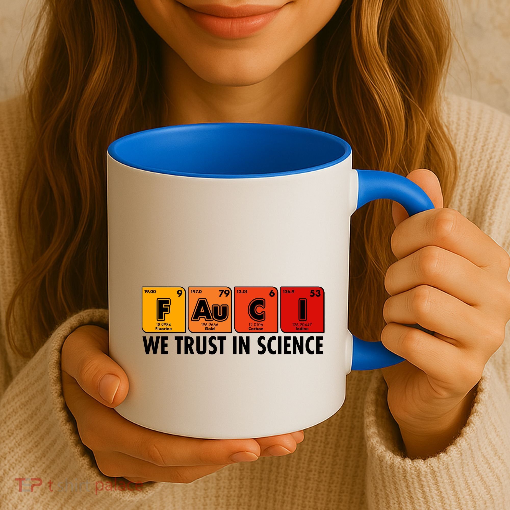 Dr Fauci We Trust In Science Periodical Table Elements Coffee Mug