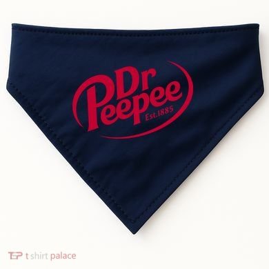 Dr Peepee Soda Pop Logo USA-Made Doggie Bandana