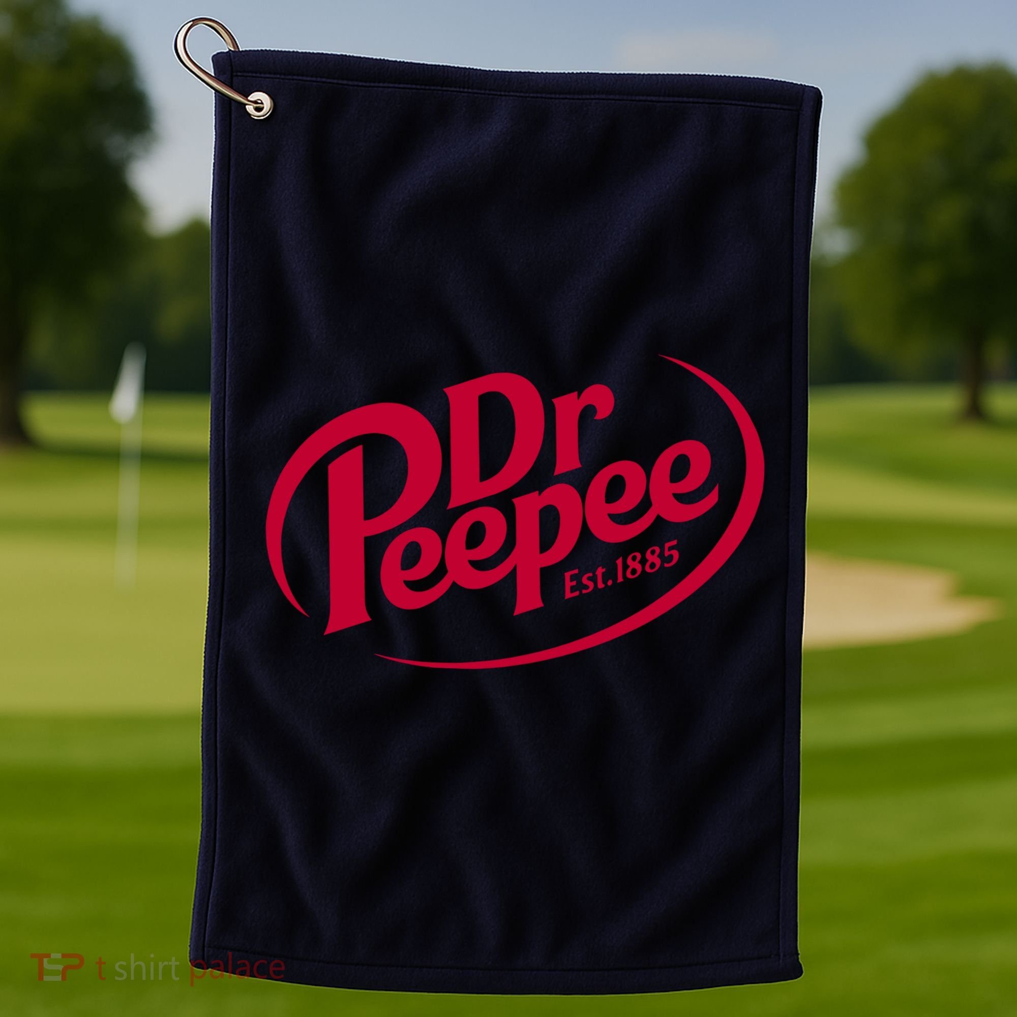 Dr Peepee Soda Pop Logo Golf Towel