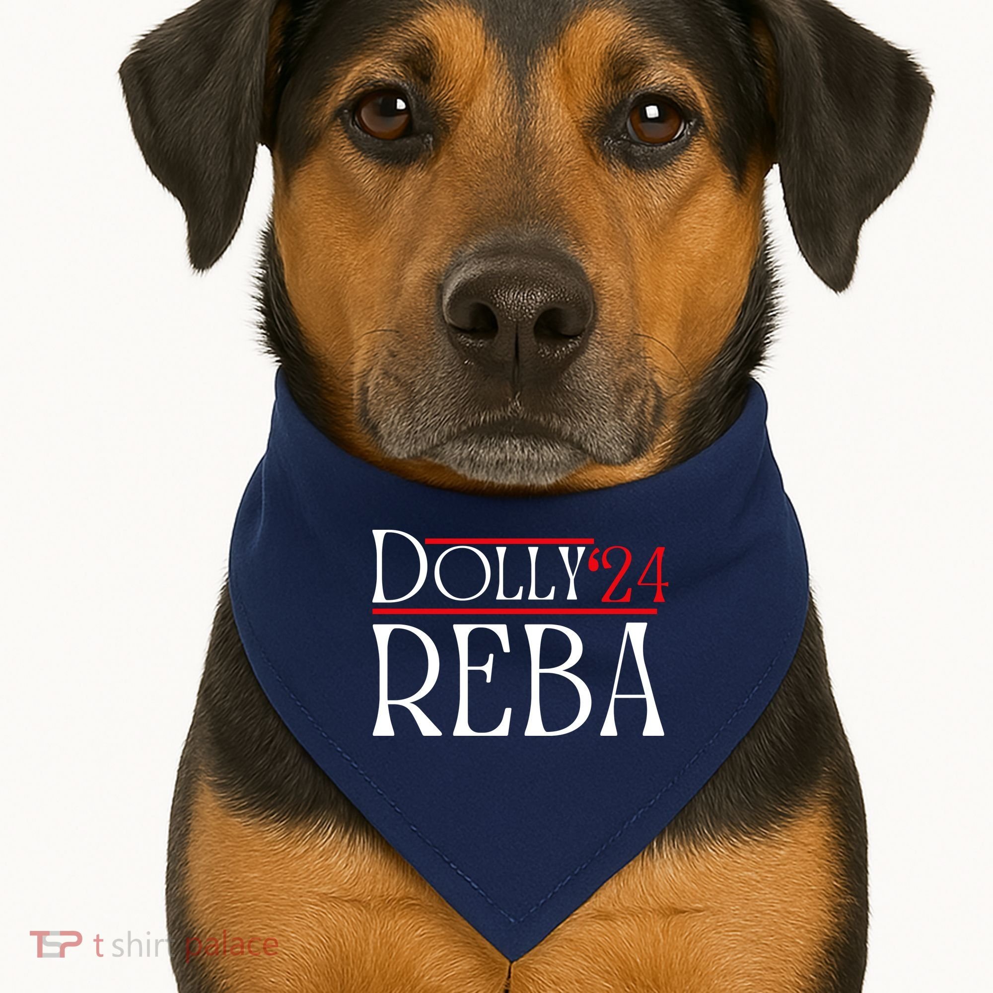 Dolly Reba 2024 Funny Political USA-Made Doggie Bandana