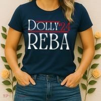 Dolly Reba 2024 Funny Political Women's T-Shirt thumb 2