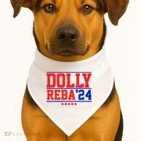 Dolly Reba 2024 Funny Political USA-Made Doggie Bandana thumb 1