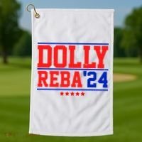 Dolly Reba 2024 Funny Political Golf Towel thumb 1