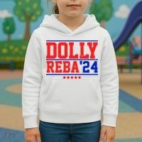 Dolly Reba 2024 Funny Political Kids Hoodie thumb 3