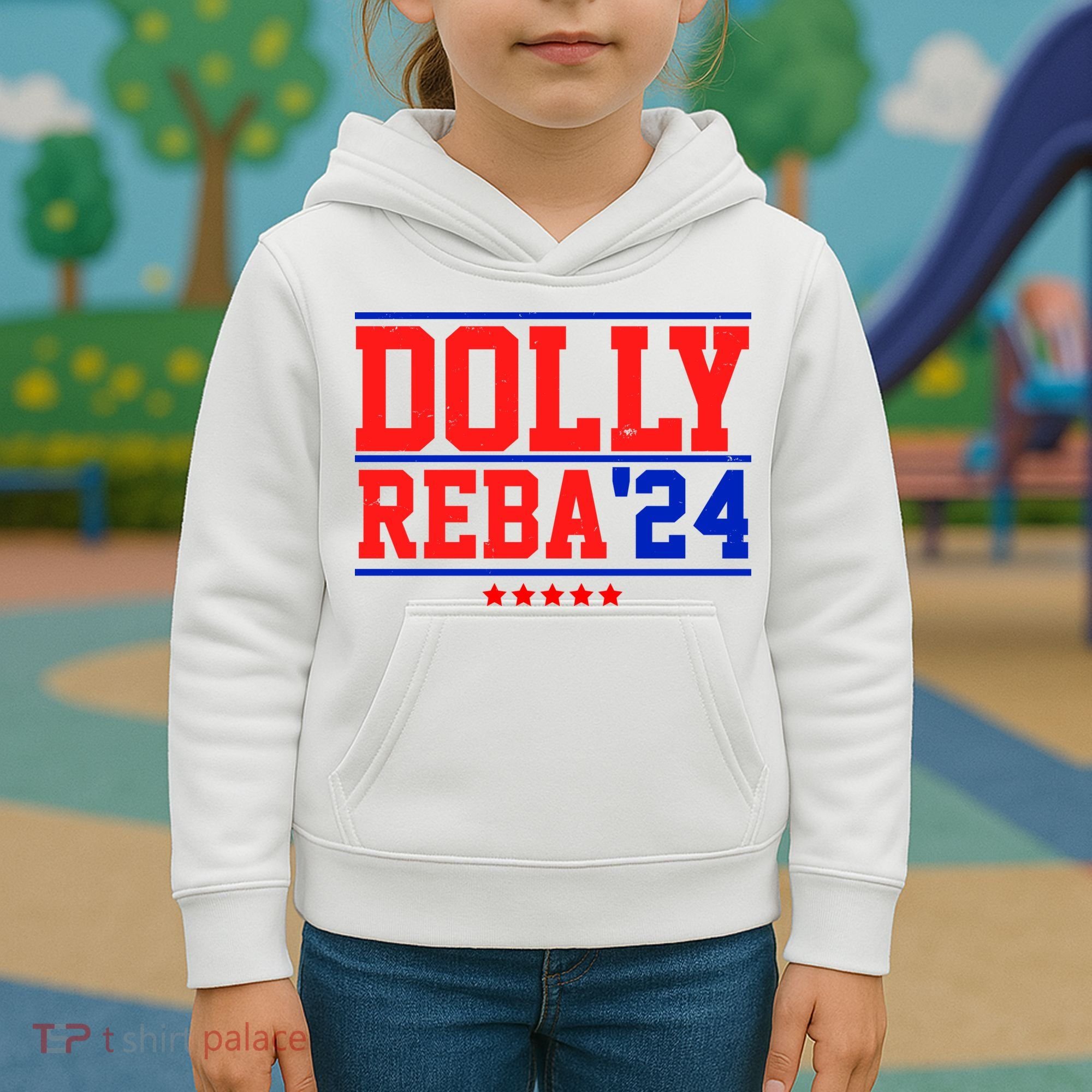 Dolly Reba 2024 Funny Political Kids Hoodie
