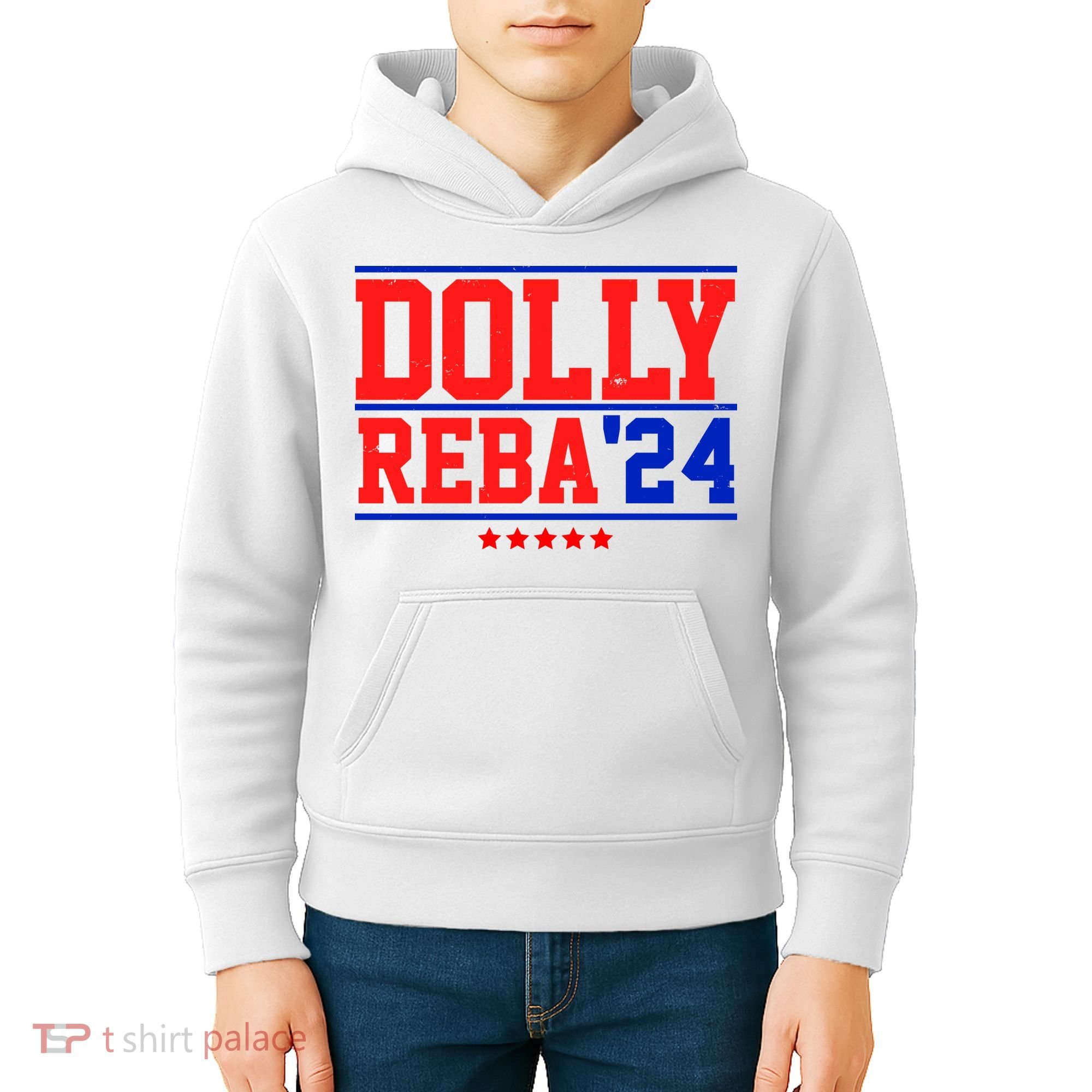 Dolly Reba 2024 Funny Political Kids Hoodie