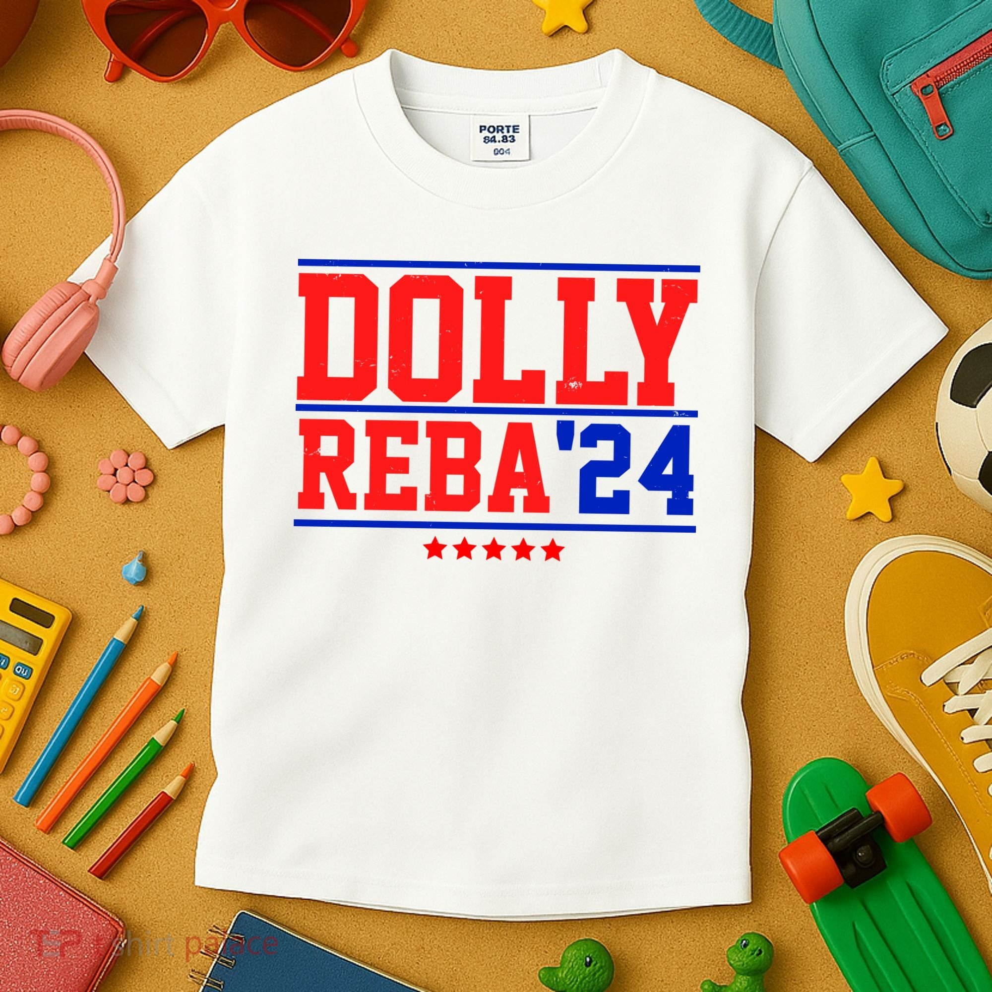 Dolly Reba 2024 Funny Political Kids T-Shirt