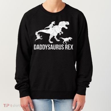 Daddysaurus Rex 3 Daddy Dinosaur Vneck Women's Sweatshirt