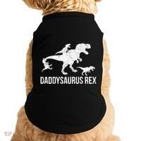Daddysaurus Rex 3 Daddy Dinosaur Vneck Doggie Tank thumb 0