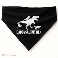 Daddysaurus Rex 3 Daddy Dinosaur Vneck USA-Made Doggie Bandana thumb 0