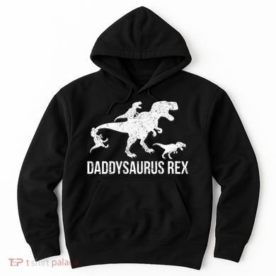 Daddysaurus Rex 3 Daddy Dinosaur Vneck Hoodie