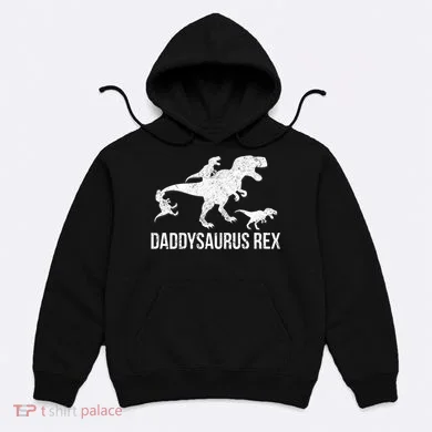 Daddysaurus Rex 3 Daddy Dinosaur Vneck Hoodie