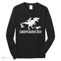 Daddysaurus Rex 3 Daddy Dinosaur Vneck Long Sleeve Shirt thumb 0