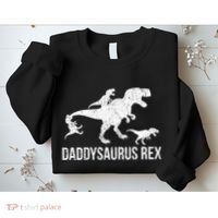 Daddysaurus Rex 3 Daddy Dinosaur Vneck Sweatshirt thumb 2