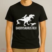 Daddysaurus Rex 3 Daddy Dinosaur Vneck T-Shirt thumb 3