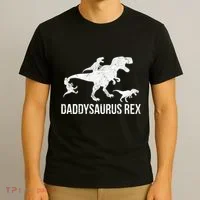 Daddysaurus Rex 3 Daddy Dinosaur Vneck T-Shirt thumb 3