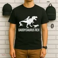 Daddysaurus Rex 3 Daddy Dinosaur Vneck T-Shirt thumb 6