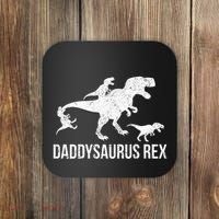 Daddysaurus Rex 3 Daddy Dinosaur Vneck Coaster thumb 0