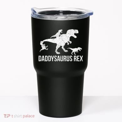 Daddysaurus Rex 3 Daddy Dinosaur Vneck Tumbler