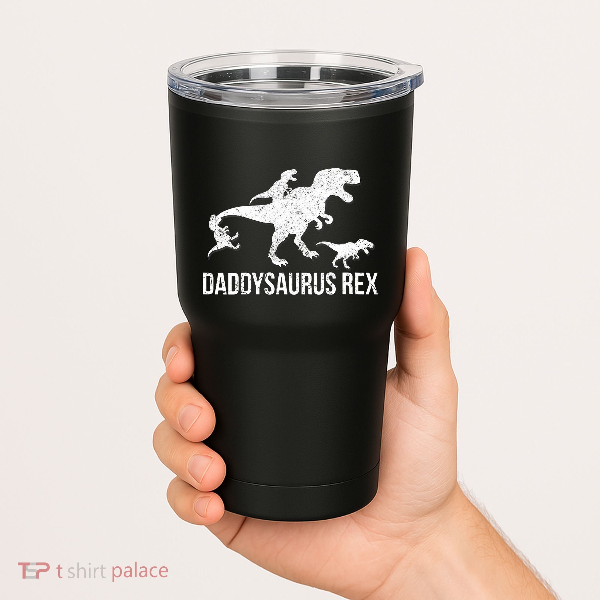 Daddysaurus Rex 3 Daddy Dinosaur Vneck Tumbler