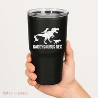 Daddysaurus Rex 3 Daddy Dinosaur Vneck Tumbler thumb 2