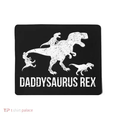 Daddysaurus Rex 3 Daddy Dinosaur Vneck Mousepad