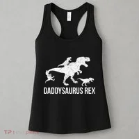 Daddysaurus Rex 3 Daddy Dinosaur Vneck Women's Tank Top thumb 3