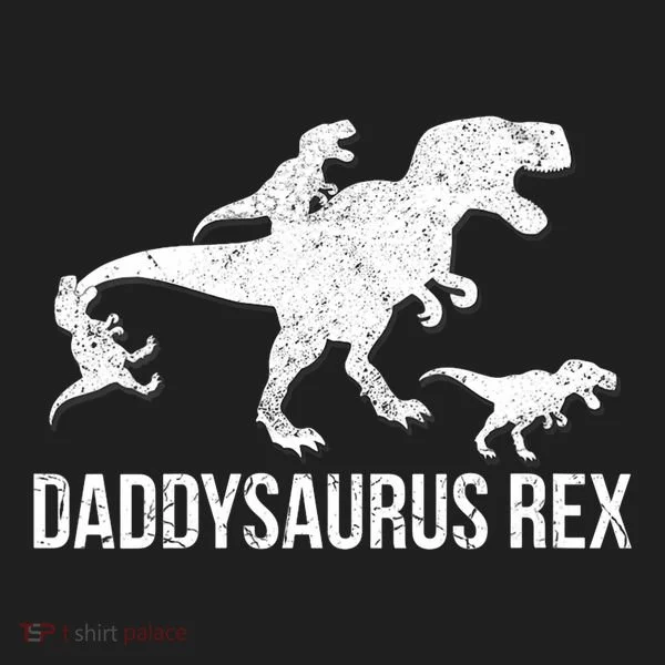 Daddysaurus Rex 3 Daddy Dinosaur Vneck Hat