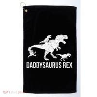 Daddysaurus Rex 3 Daddy Dinosaur Vneck Golf Towel thumb 0