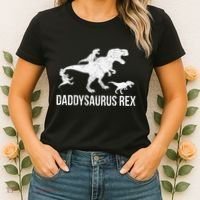 Daddysaurus Rex 3 Daddy Dinosaur Vneck Women's T-Shirt thumb 2