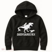 Daddysaurus Rex 3 Daddy Dinosaur Vneck Kids Hoodie thumb 0
