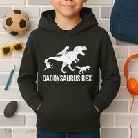 Daddysaurus Rex 3 Daddy Dinosaur Vneck Kids Hoodie thumb 2