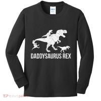Daddysaurus Rex 3 Daddy Dinosaur Vneck Kids Long Sleeve Shirt thumb 0