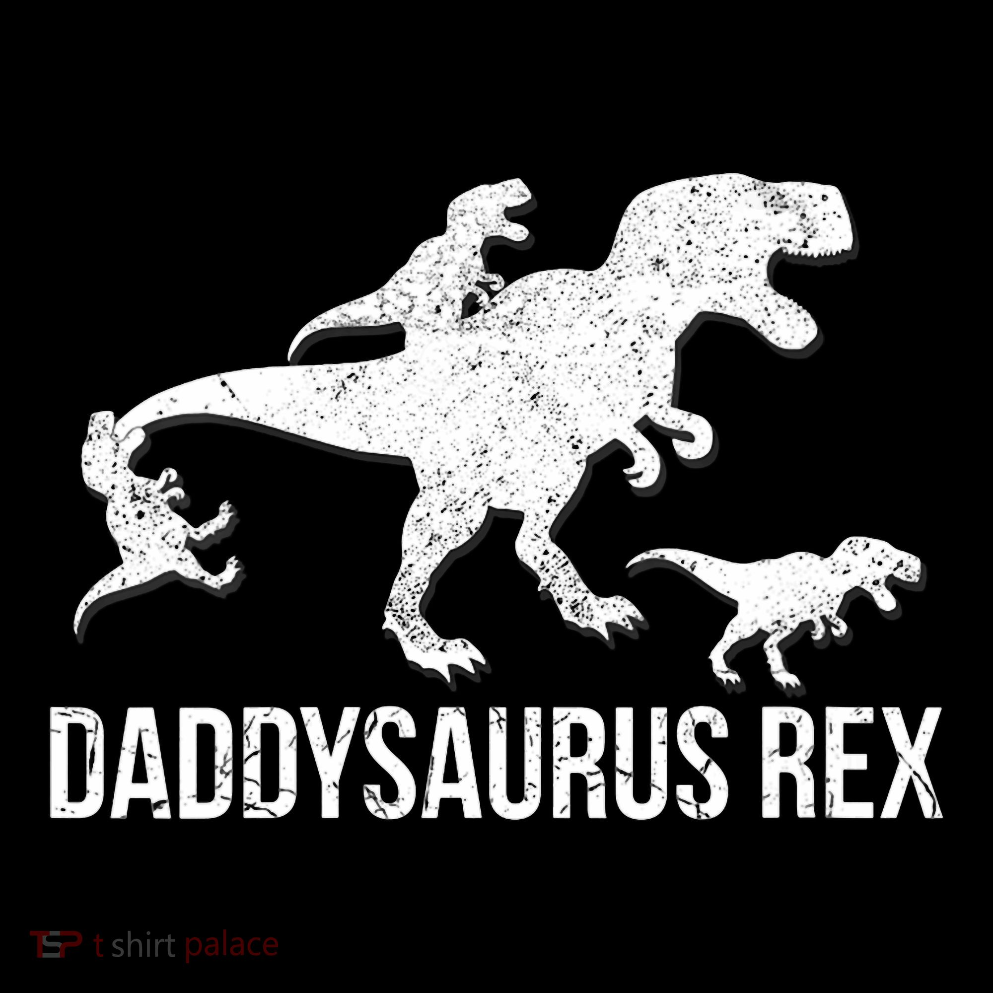 Daddysaurus Rex 3 Daddy Dinosaur Vneck Kids Long Sleeve Shirt