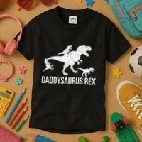 Daddysaurus Rex 3 Daddy Dinosaur Vneck Kids T-Shirt thumb 3